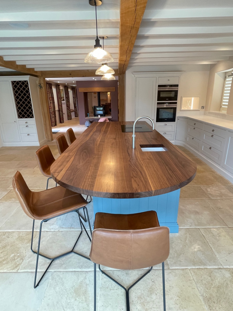 Walnut top Island kitchen