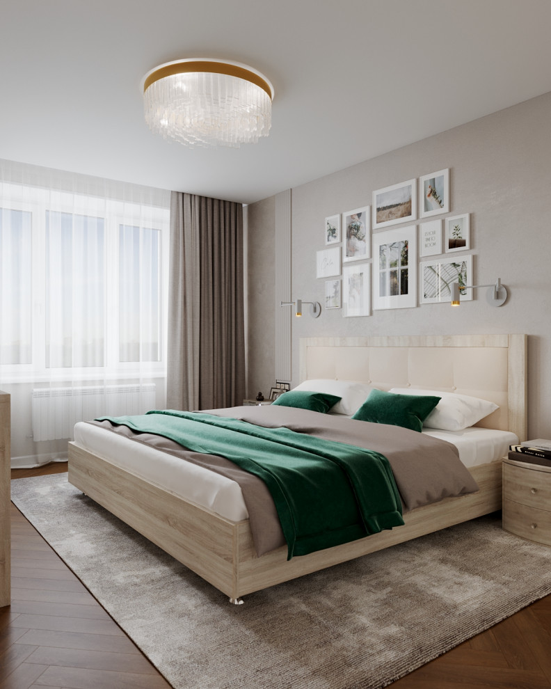 Квартира  с зелёными акцентами