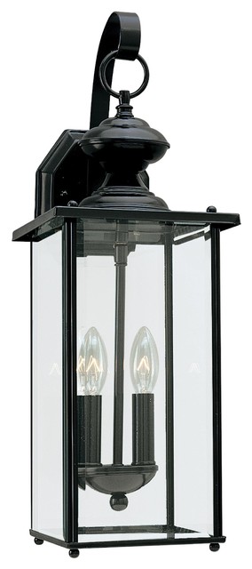 Sea Gull Lighting 2-Light Outdoor Lantern, Black