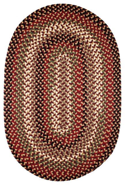 Santa Maria Traditional Braided Rug, 7'x9' Oval - Contemporary - Area ...