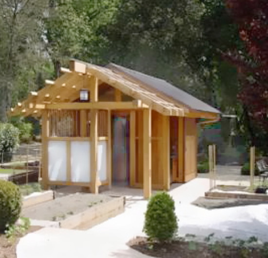 This is an example of an asian shed and granny flat in San Francisco.