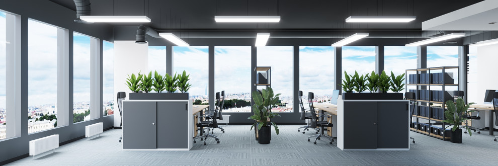 Интерьер офиса компании "ВЕЗА" в бизнес-центре Neboplaza в г. Екатеринбурге