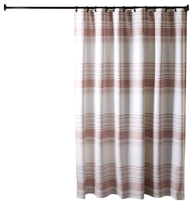 Splendid Tuscan Stripe Yarn Dye Shower Curtain Contemporary Shower