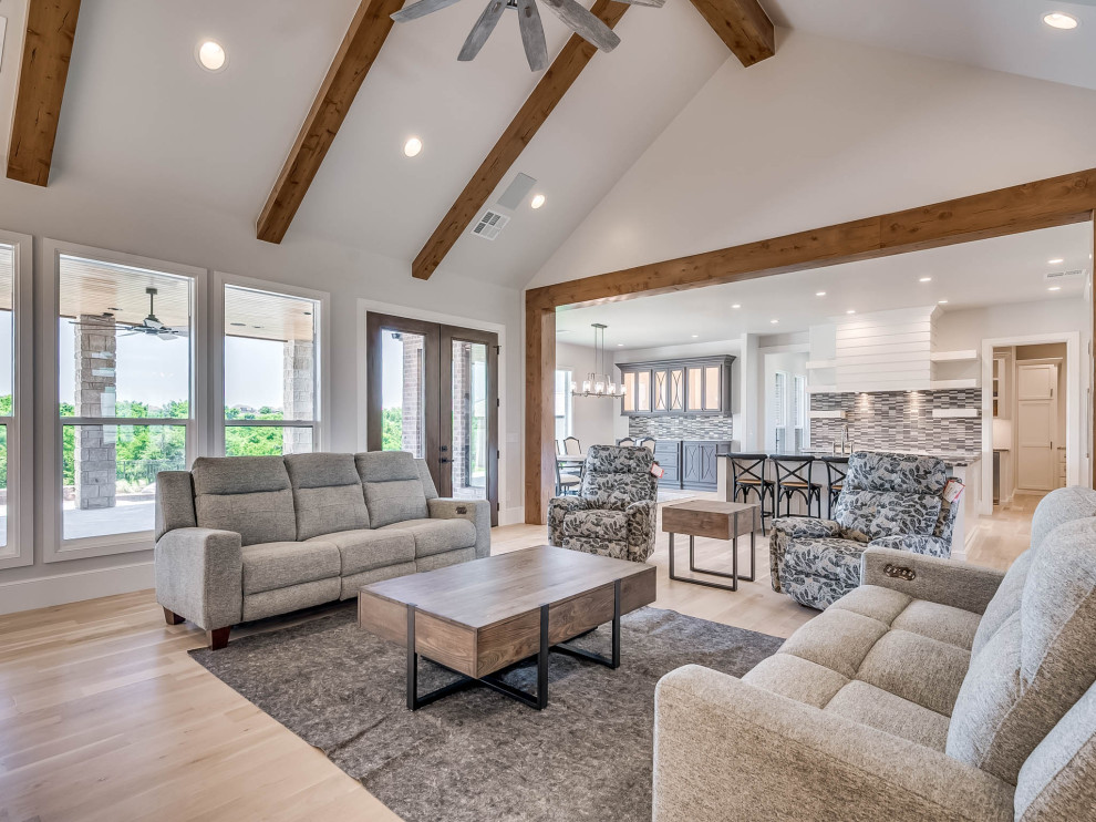 Prairie Hills Custom - Farmhouse - Living Room - Oklahoma City - by ...
