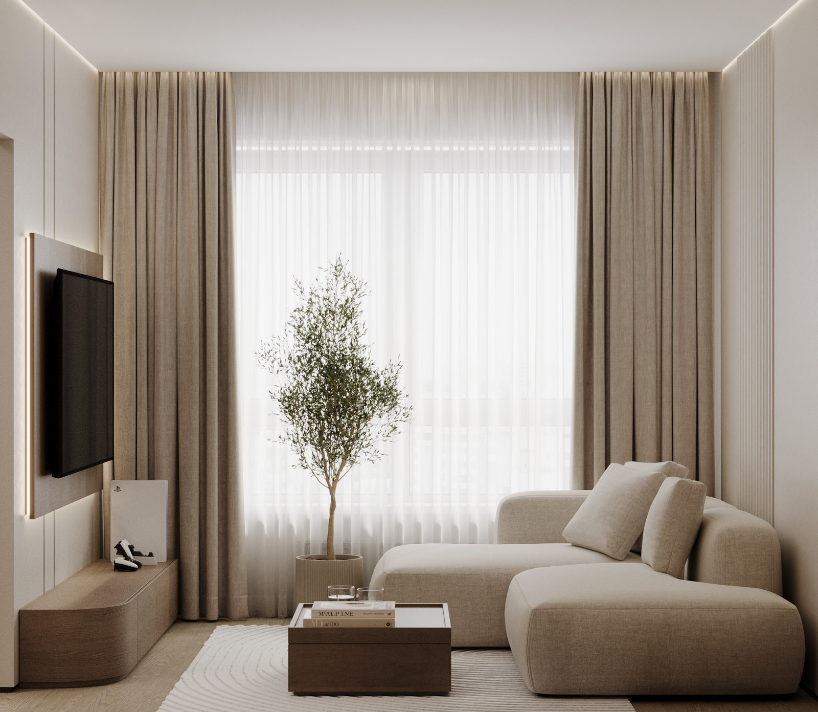 Эскизный проект интерьерной квартиры в Москве