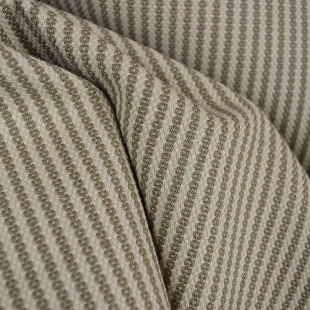 Donacloney Taupe Striped Linen Fabric