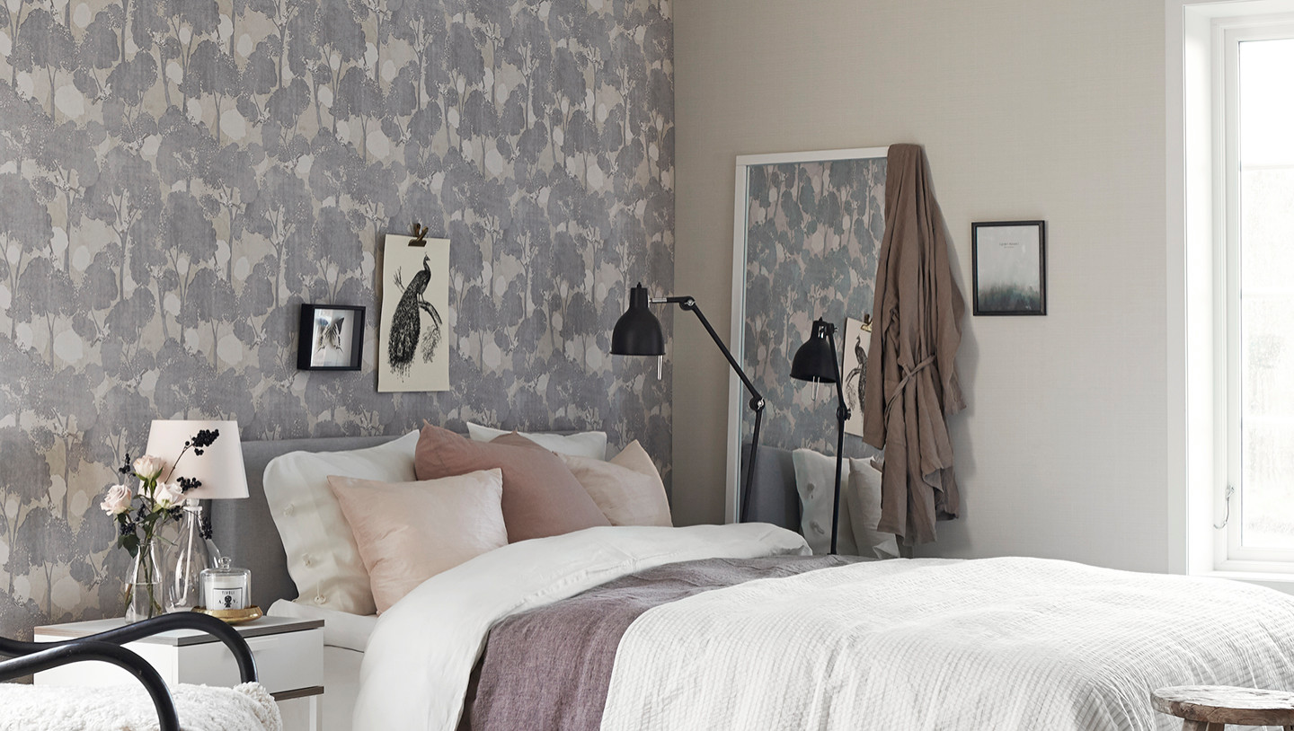 шведские обои в интерьере