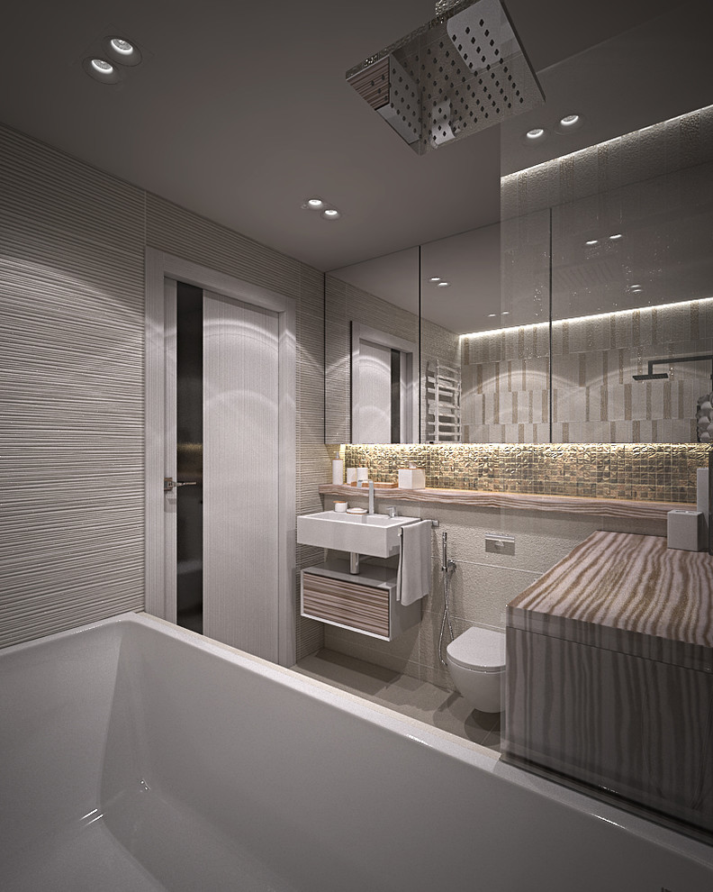 Дизайн-проект 3-х комнатной квартиры,103 м2.  Стиль Современный