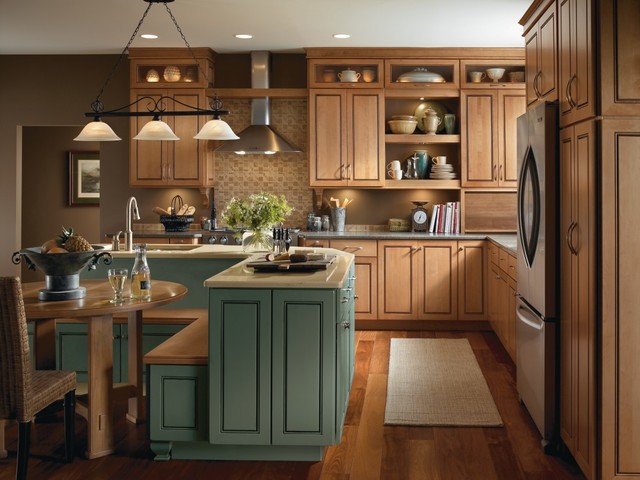 Kemper Cabinets Traditional Two Tone Kitchen American
