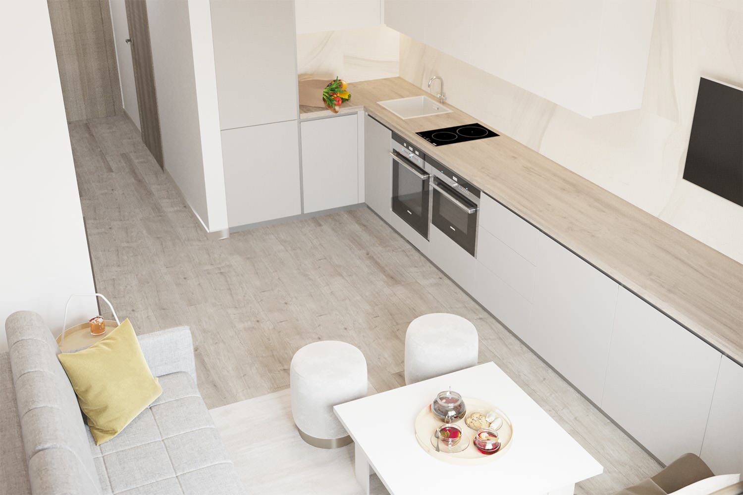 Дизайн однокомнатной квартиры Петроглиф Парк