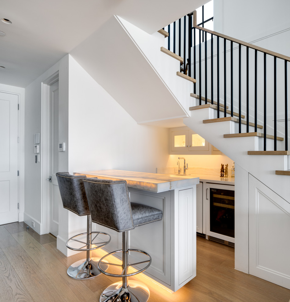 Transitional staircase photo in Orange County