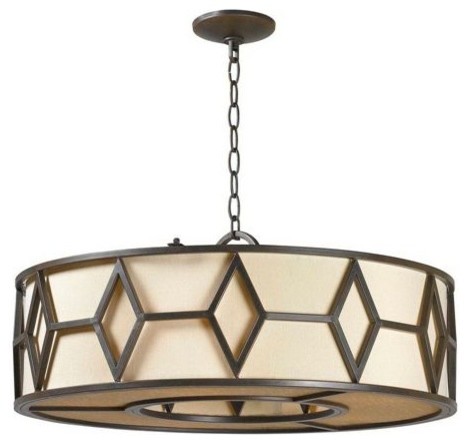World Imports WI350542 Decatur 5 Light Pendant in Rust