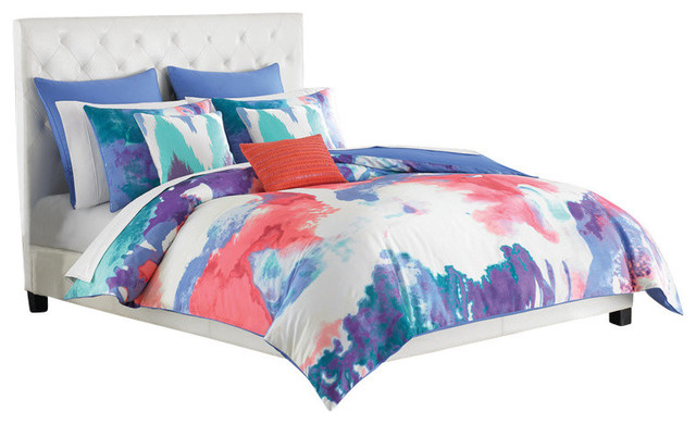Amy Sia Painterly Full Queen Periwinkle Duvet Cover Contemporary Amy Sia Painterly King Periwinkle Duvet Cover Contemporary Covers And