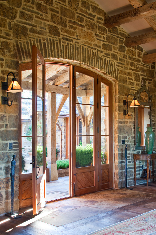 Inspiration for a rustic home design remodel in Austin
