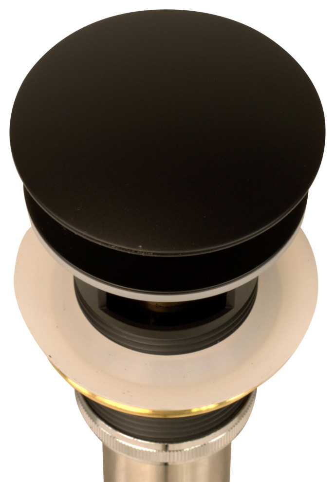 Nantucket Sinks' Matte Black Finish Umbrella Drain Contemporary