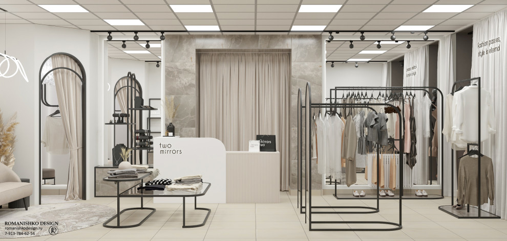 Дизайн выставочного зала шоурума женской одежды