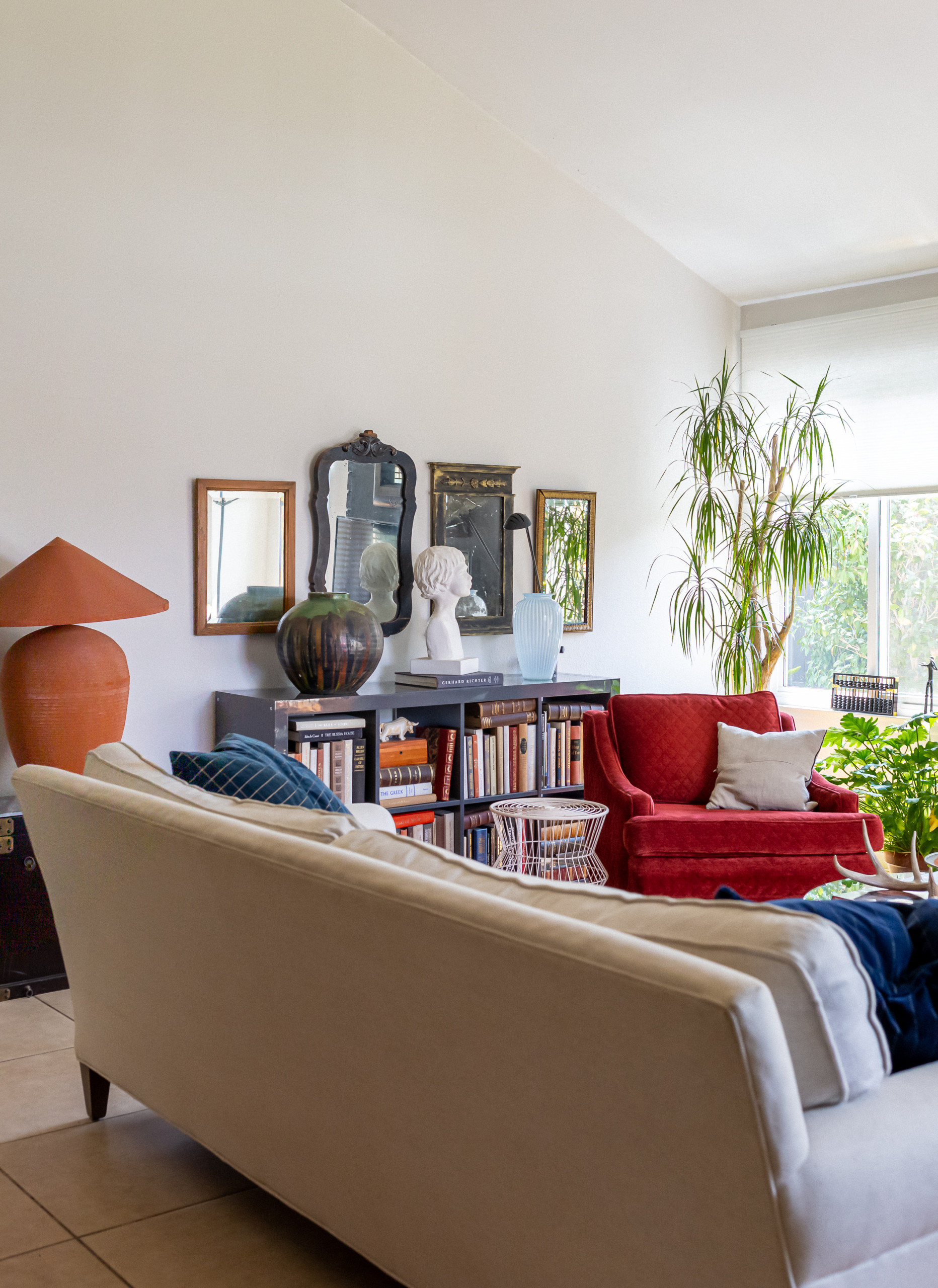 Eclectic Art-filled Living Room