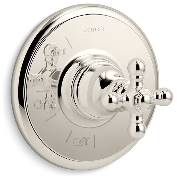 Kohler Artifacts RiteTemp Valve Trim With Cross Handle Traditional