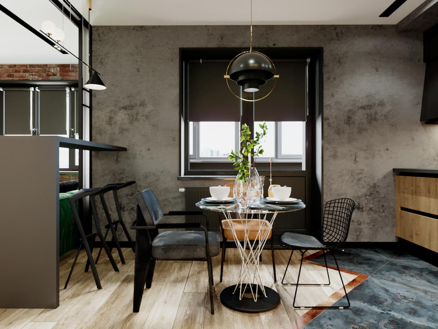 Кухня-гостиная для молодого креативного человека