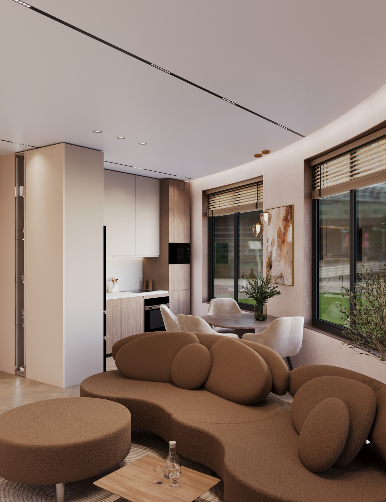 Квартира с радиальной стеной