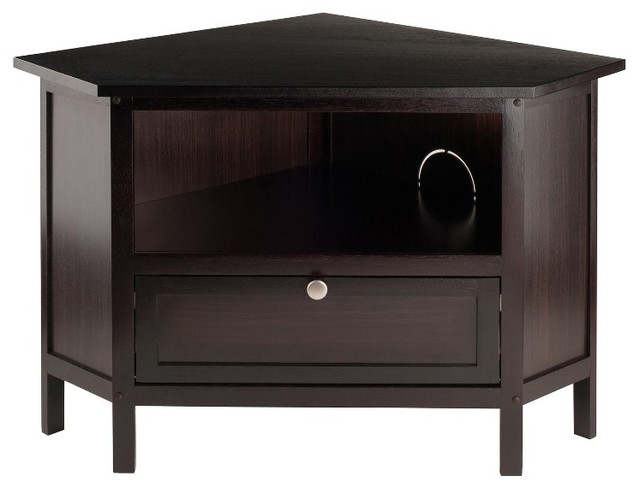 Winsome Wood Transitional Espresso Composite Media Cabinet Winsome Wood Transitional Espresso Composite Media Cabinet