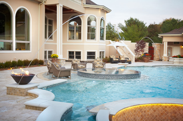 Backyard Luxury Resort traditional-swimming-pool-and-hot-tub