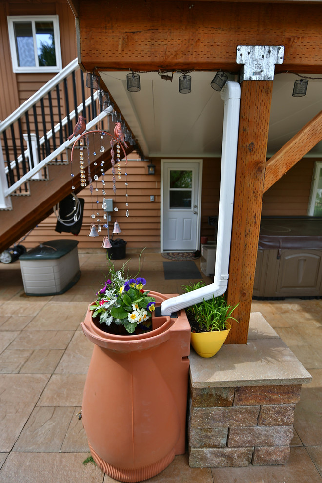 Inspiration for a rustic deck remodel in Seattle