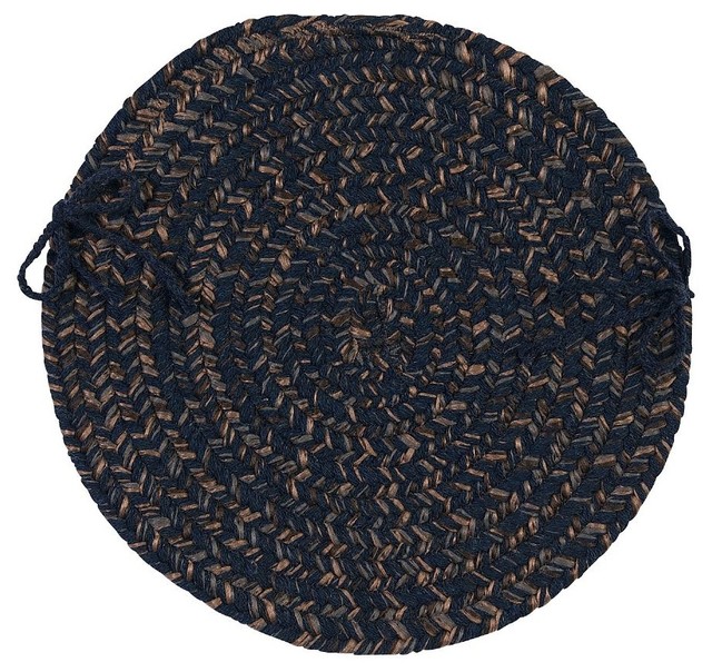 Braided Hayward Chair Pad Blue Round 15