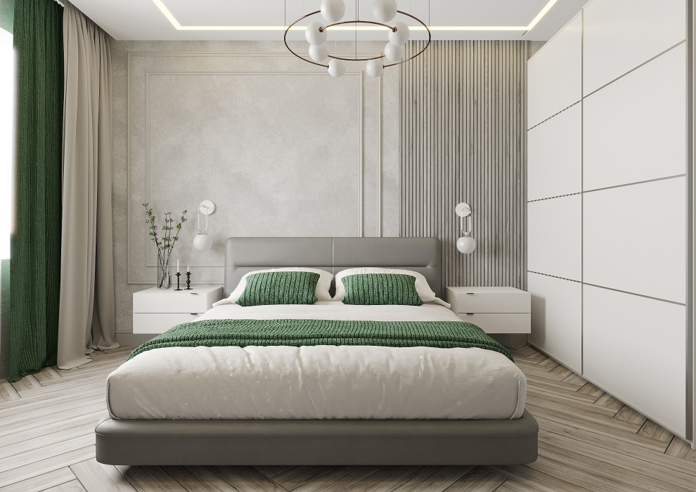 Серый-зеленый оазис: гармония контрастов