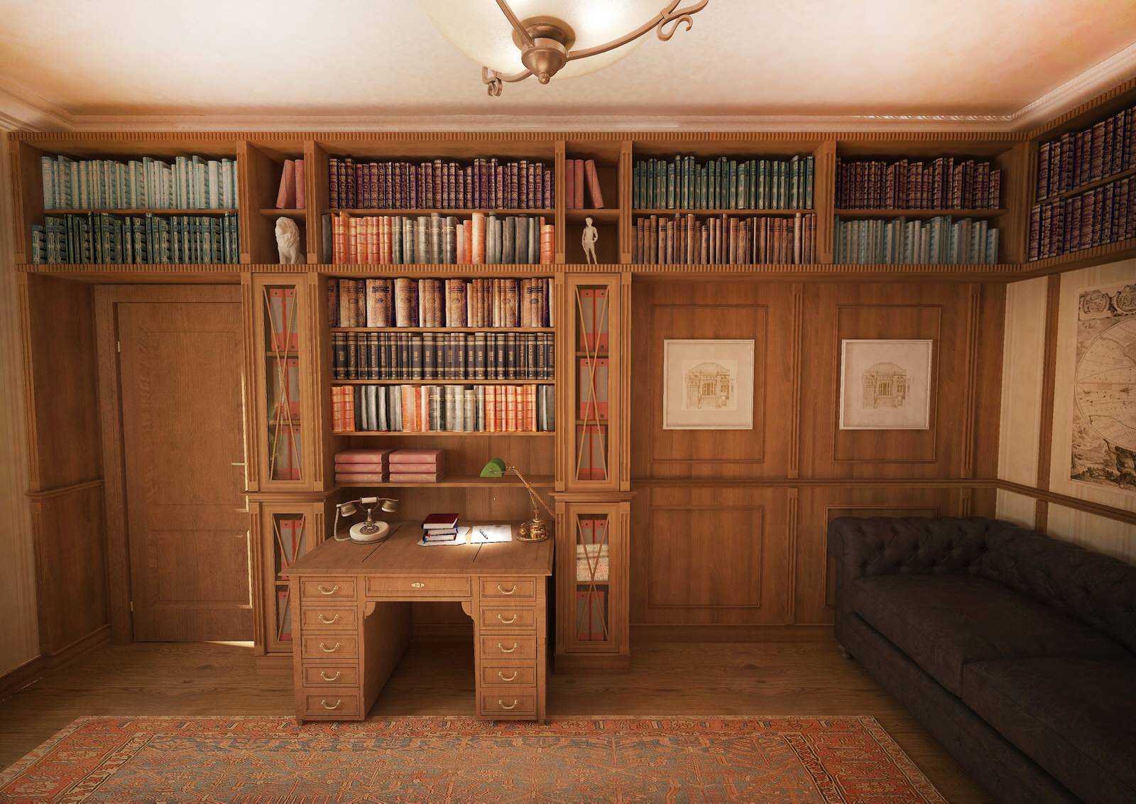 Кабинет в классическом стиле на тихом Компросе