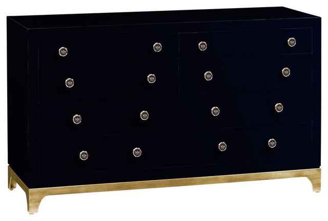 Alexander Julian Double Low Chest Transitional Dressers By Alexander Julian Double Low Chest Gilded Base