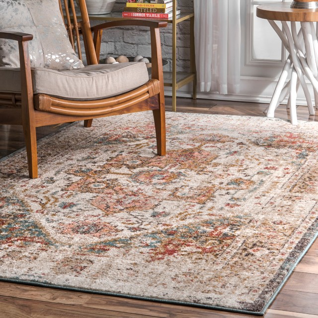 nuLOOM Justine VintageStyle Area Rug Contemporary Area Rugs by