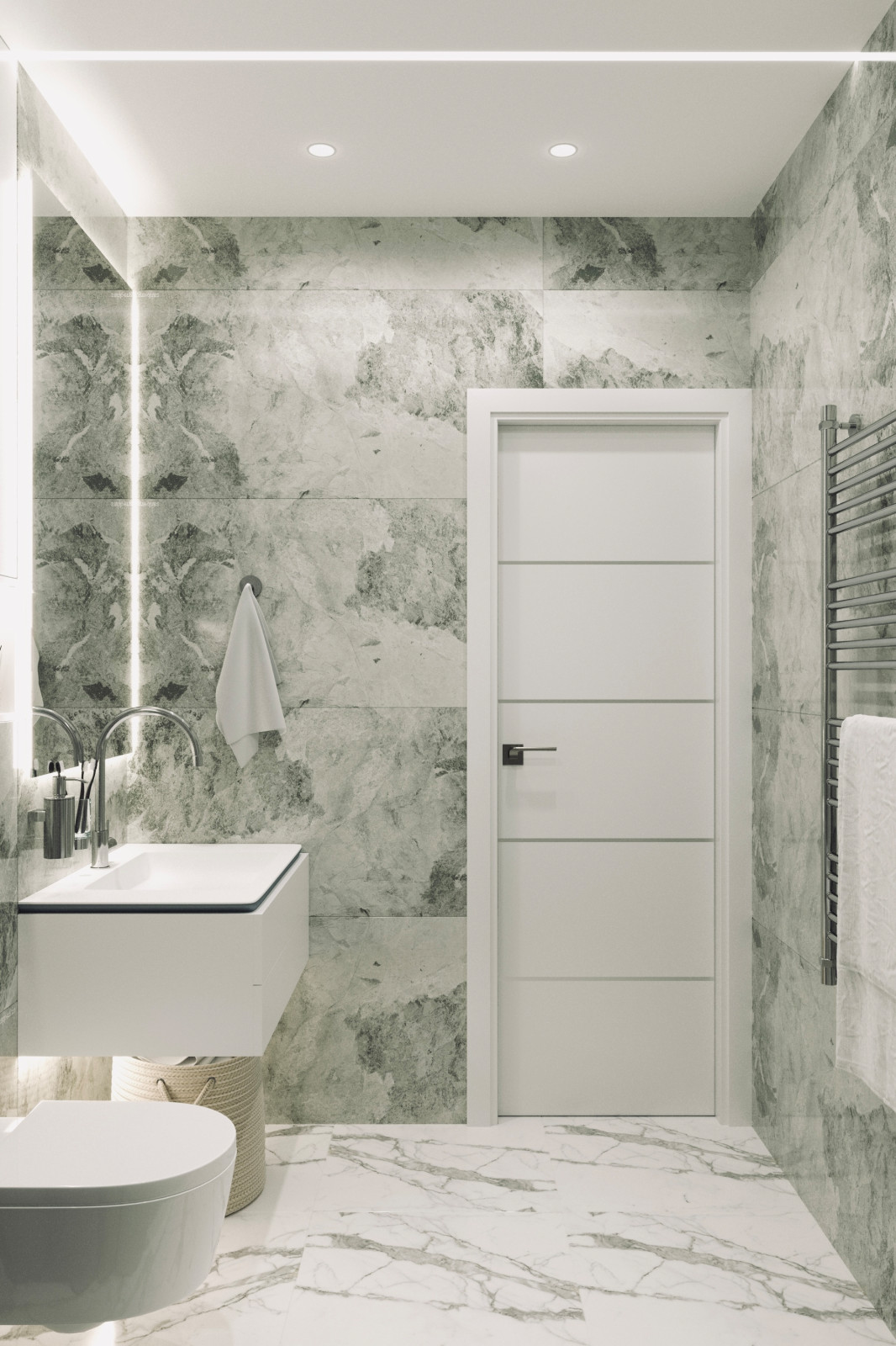 Стильный интерьер в серых тонах