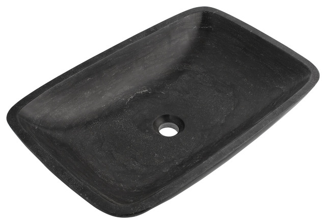 Irving 24 Rounded Vessel Sink Blue Limestone