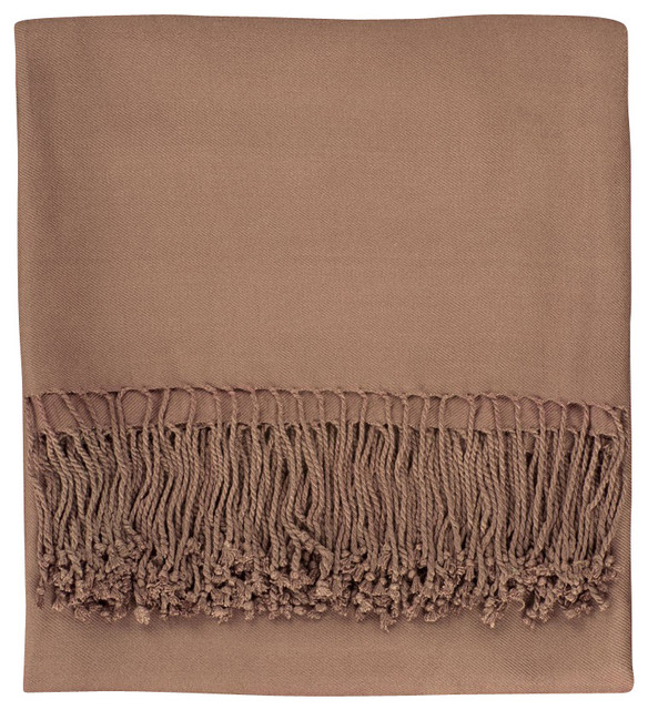 Solid Bamboo Viscose Throw, Taupe