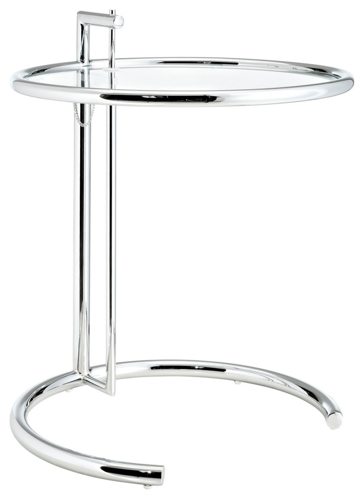 Eileen Gray Chrome Stainless Steel End Table Contemporary Side