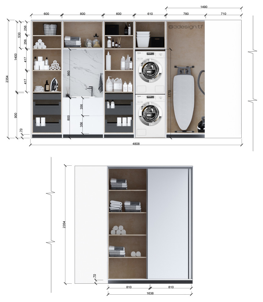 Tenrooms. Villa en Adeje. Lavadero