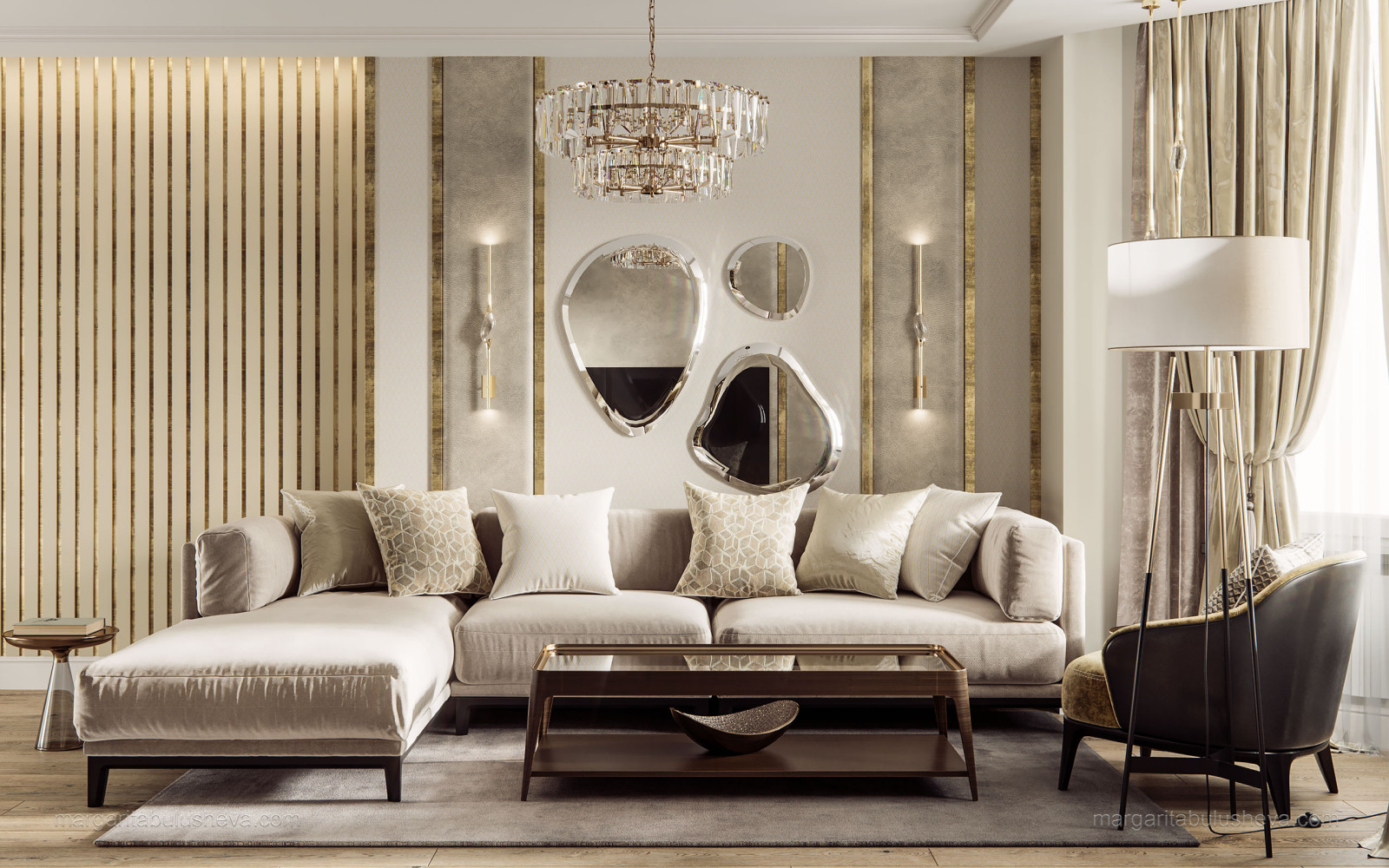 Гостиная из проекта квартиры на Набережной