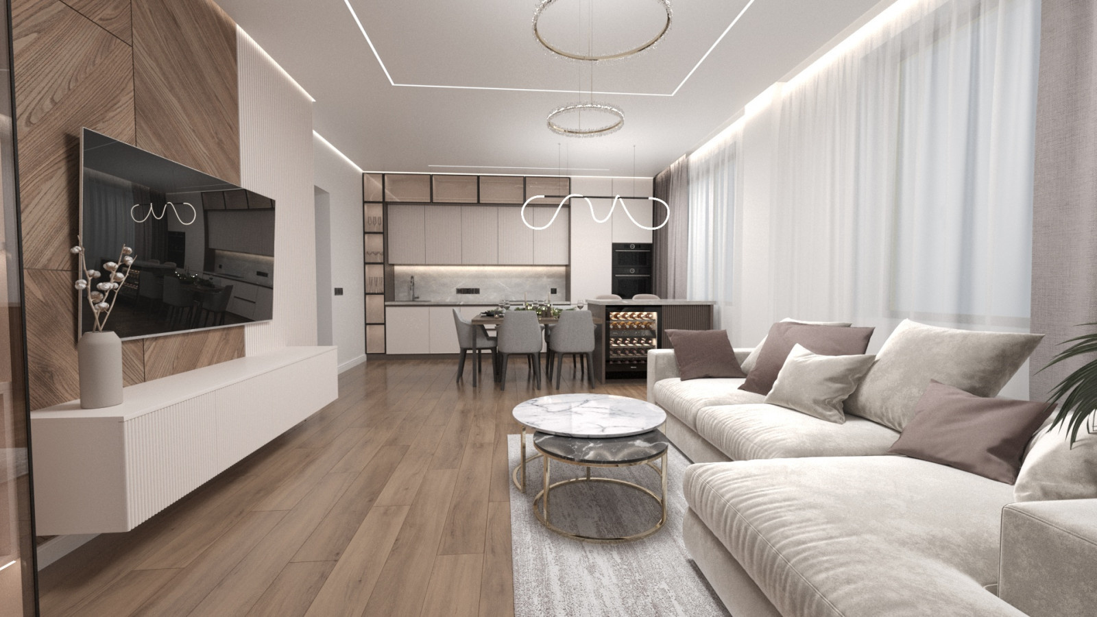 Проект 3-ком. квартиры для молодой пары