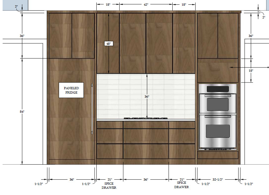 How can this kitchen cabinet wall be redesigned to be stylish/useful ...
