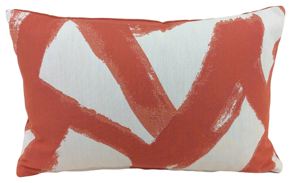 Perennials Fabric Decorative Lumbar Pillow Cover Tangled Red