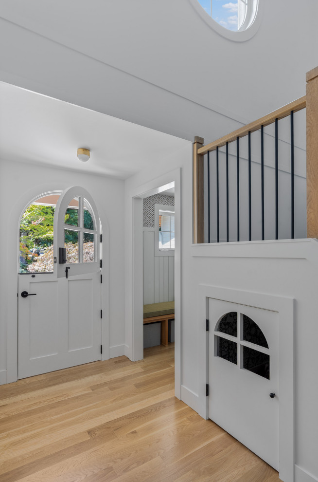 Entry with Kids Play Nook Under the Stairs