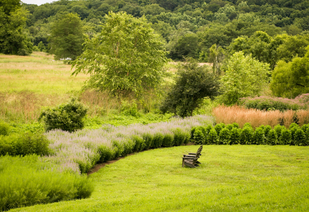 Esempio di un giardino formale country esposto in pieno sole dietro casa