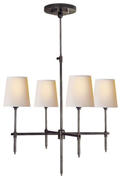Thomas O Brien Bryant 4 Light Chandelier Traditional Chandeliers Thomas O Brien Bryant 4 Light Chandelier Bronze