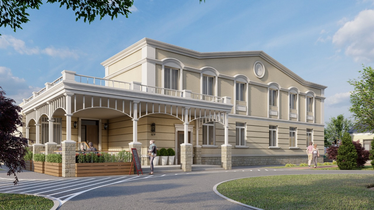 Цветовое решение фасадов мини гостиницы в Орловской области