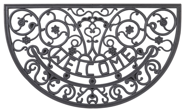 Half Round Wrought Iron Rubber Welcome Doormat