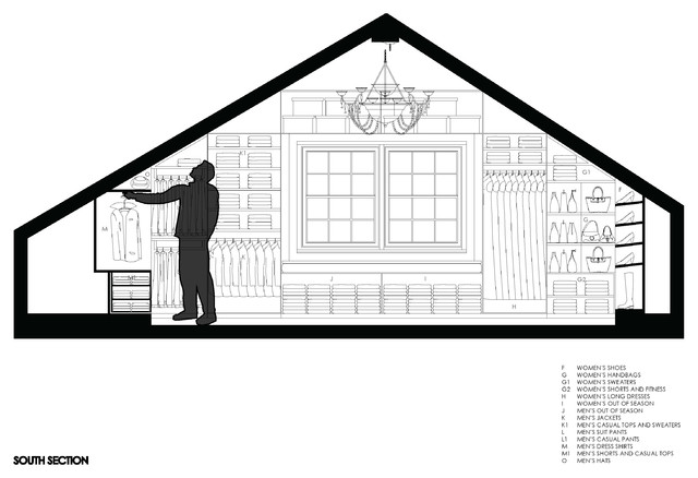 Master Closet transitional-interior-elevation