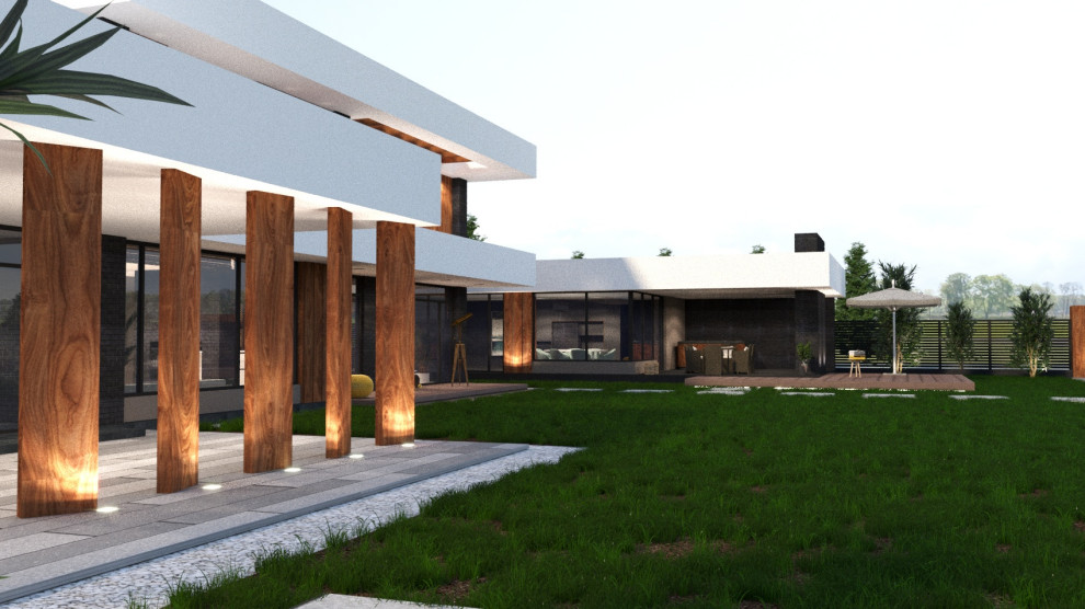 Дом Минимализм в пос.Позелы