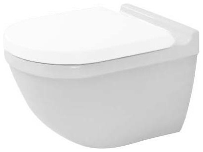 Duravit Starck 3 Wall Mounted Toilet Bowl 14 1/8"x21 1/4" Dual Flush, White  - Contemporary - Toilets - by Buildcom | Houzz