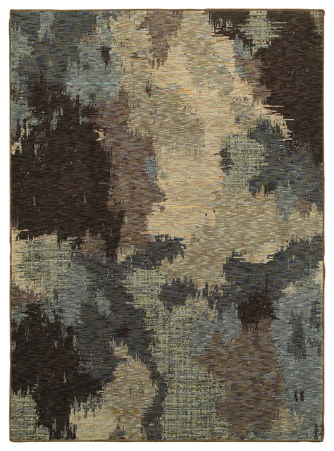 Elements Cache Blue Brown Area Rug Contemporary Rugs By Elements Cache Blue Brown Area Rug